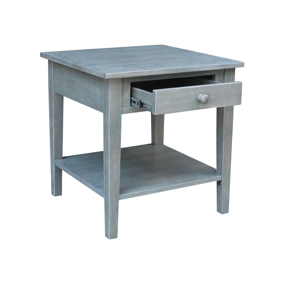 International Concepts - Spencer End Table in Heather Grey-Antique Washed Finish - OT105-8E veiw 3