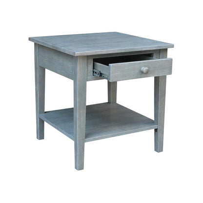 International Concepts - Spencer End Table in Heather Grey-Antique Washed Finish - OT105-8E veiw 3