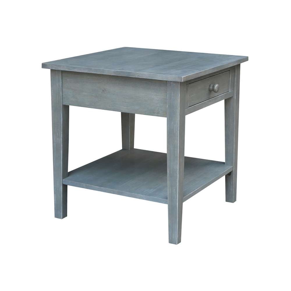 International Concepts - Spencer End Table in Heather Grey-Antique Washed Finish - OT105-8E veiw 6