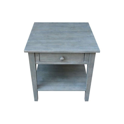 International Concepts - Spencer End Table in Heather Grey-Antique Washed Finish - OT105-8E veiw 8