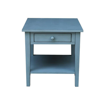 International Concepts - Spencer End Table in Ocean Blue - Antique Rubbed Finish - OT32-8E veiw 4