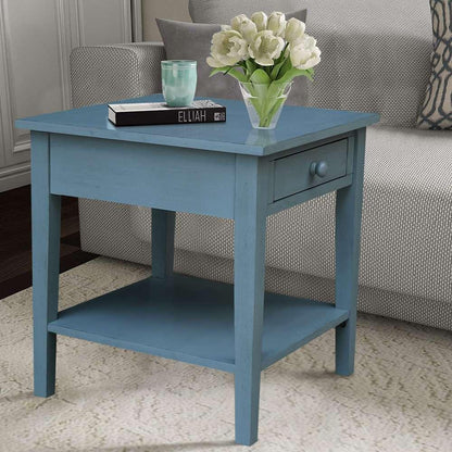 International Concepts - Spencer End Table in Ocean Blue - Antique Rubbed Finish - OT32-8E veiw 6