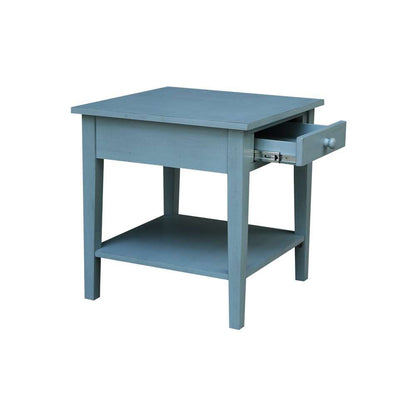 International Concepts - Spencer End Table in Ocean Blue - Antique Rubbed Finish - OT32-8E veiw 7