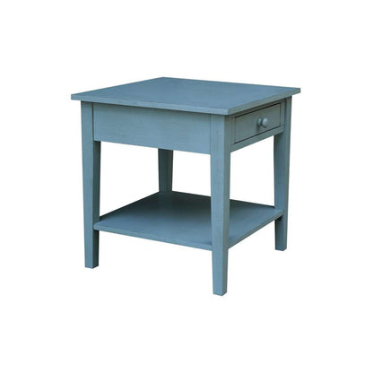 International Concepts - Spencer End Table in Ocean Blue - Antique Rubbed Finish - OT32-8E veiw 8