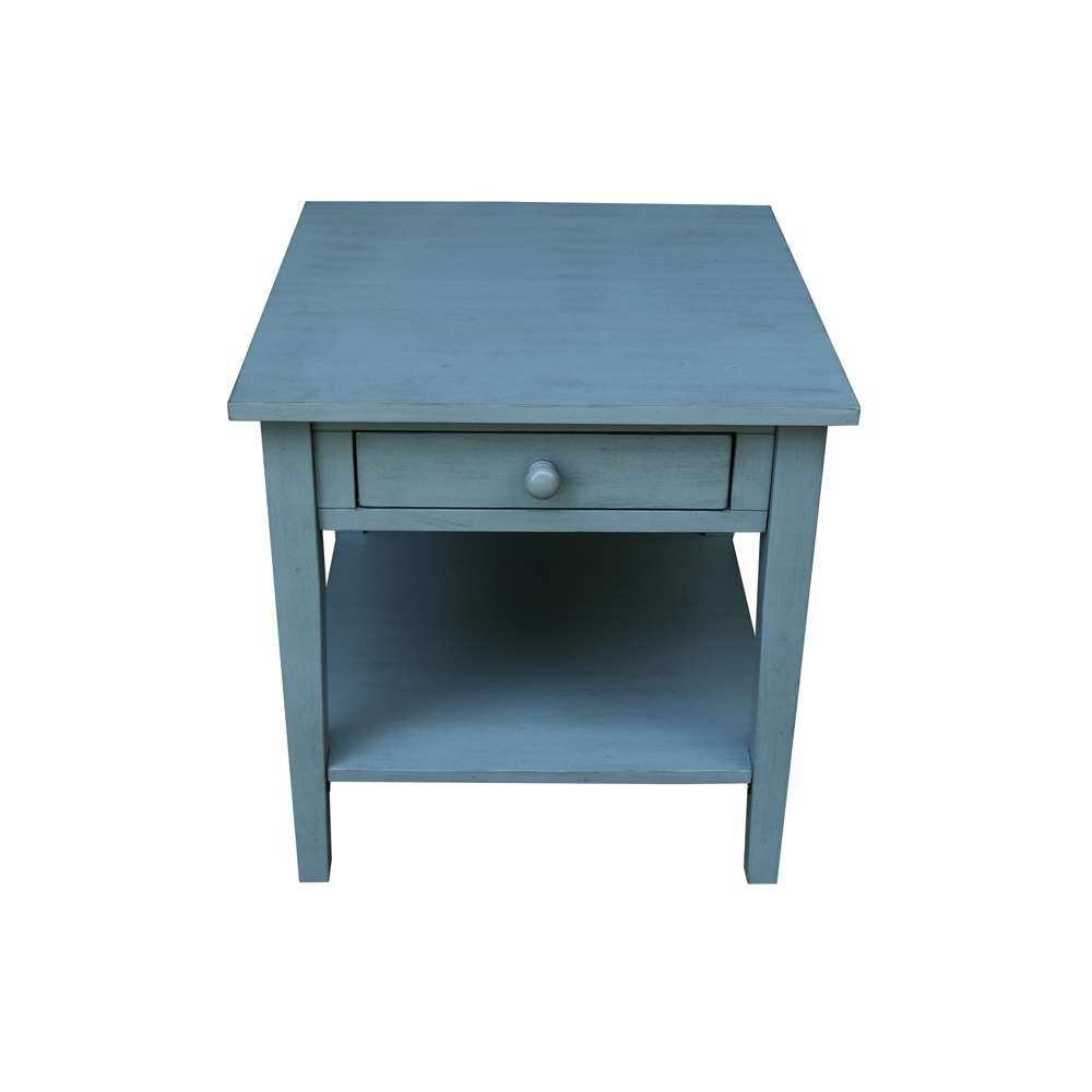 International Concepts - Spencer End Table in Ocean Blue - Antique Rubbed Finish - OT32-8E veiw 10