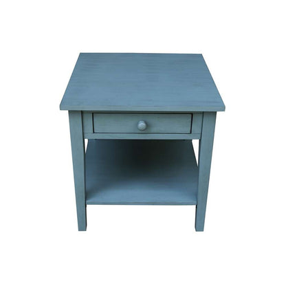 International Concepts - Spencer End Table in Ocean Blue - Antique Rubbed Finish - OT32-8E veiw 10