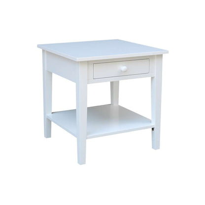 International Concepts - Spencer End Table in White Finish - OT08-8E veiw 1