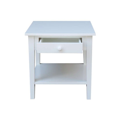 International Concepts - Spencer End Table in White Finish - OT08-8E veiw 4