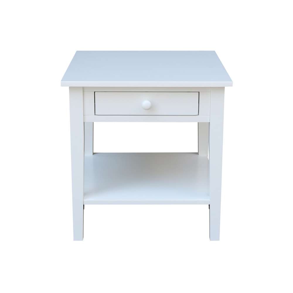 International Concepts - Spencer End Table in White Finish - OT08-8E veiw 5