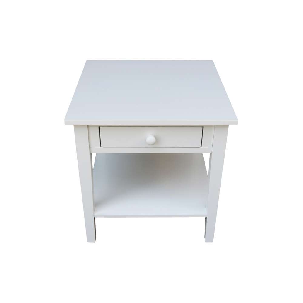 International Concepts - Spencer End Table in White Finish - OT08-8E veiw 11