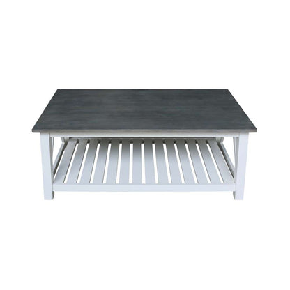 International Concepts - Surrey Coffee Table in White/Heather Gray Finish - OT05-16C veiw 7