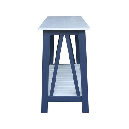 International Concepts - Surrey Console/Sofa Table in Blue/Antiqued Chalk Finish - OT62-16S veiw 5