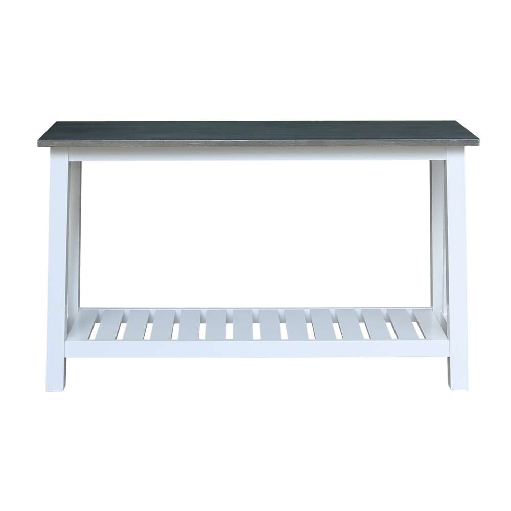 International Concepts - Surrey Console/Sofa Table in White/Heather Gray Finish - OT05-16S veiw 3