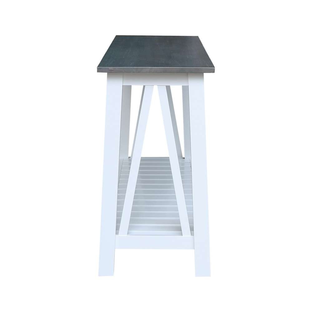 International Concepts - Surrey Console/Sofa Table in White/Heather Gray Finish - OT05-16S veiw 5
