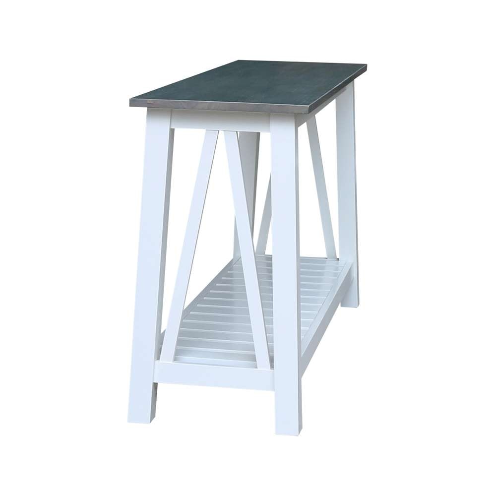 International Concepts - Surrey Console/Sofa Table in White/Heather Gray Finish - OT05-16S veiw 6