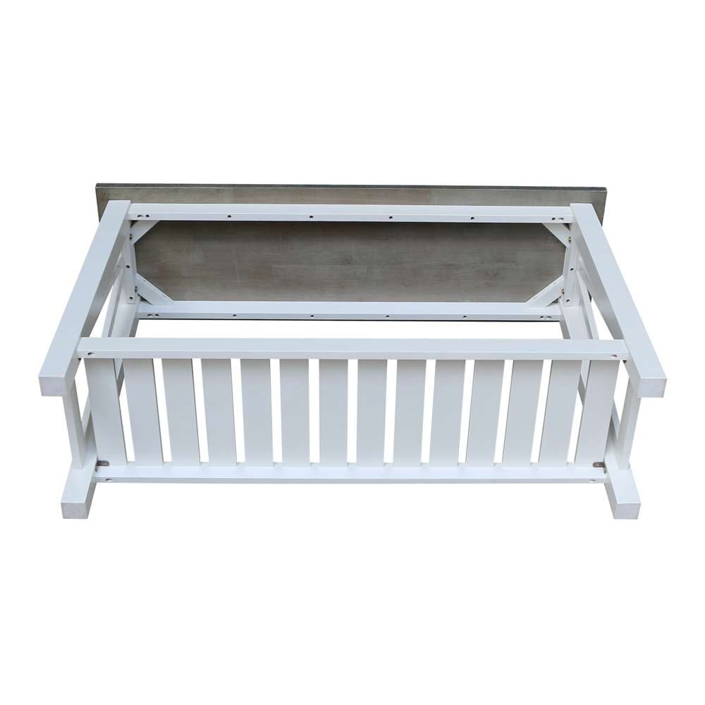 International Concepts - Surrey Console/Sofa Table in White/Heather Gray Finish - OT05-16S veiw 7