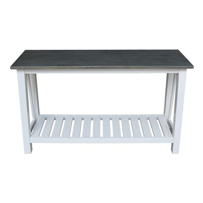 International Concepts - Surrey Console/Sofa Table in White/Heather Gray Finish - OT05-16S veiw 8