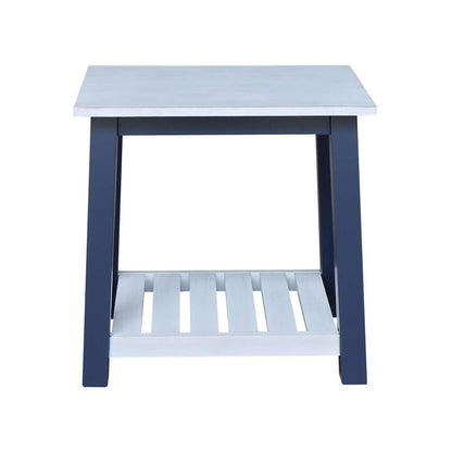 International Concepts - Surrey End Table in Blue/Antiqued Chalk Finish - OT62-16E veiw 3