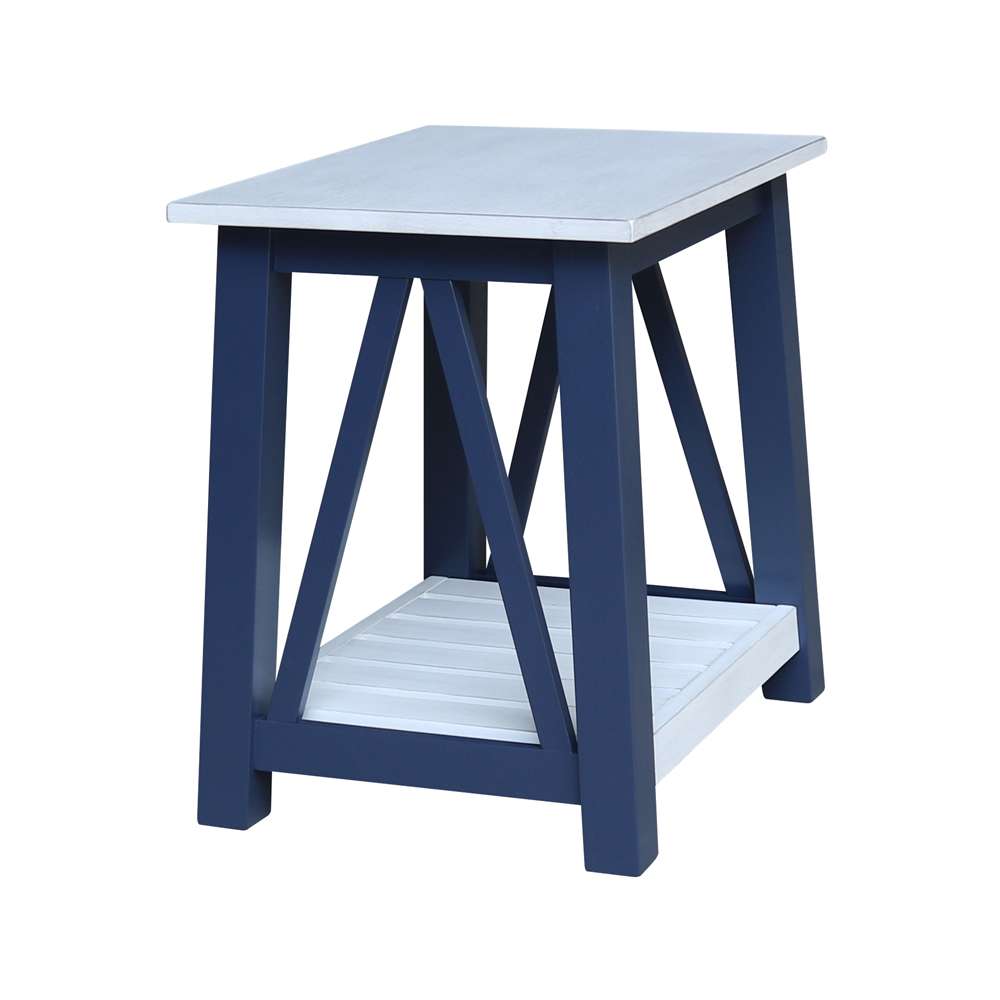 International Concepts - Surrey End Table in Blue/Antiqued Chalk Finish - OT62-16E veiw 6