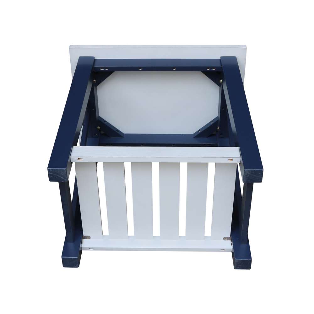 International Concepts - Surrey End Table in Blue/Antiqued Chalk Finish - OT62-16E veiw 7