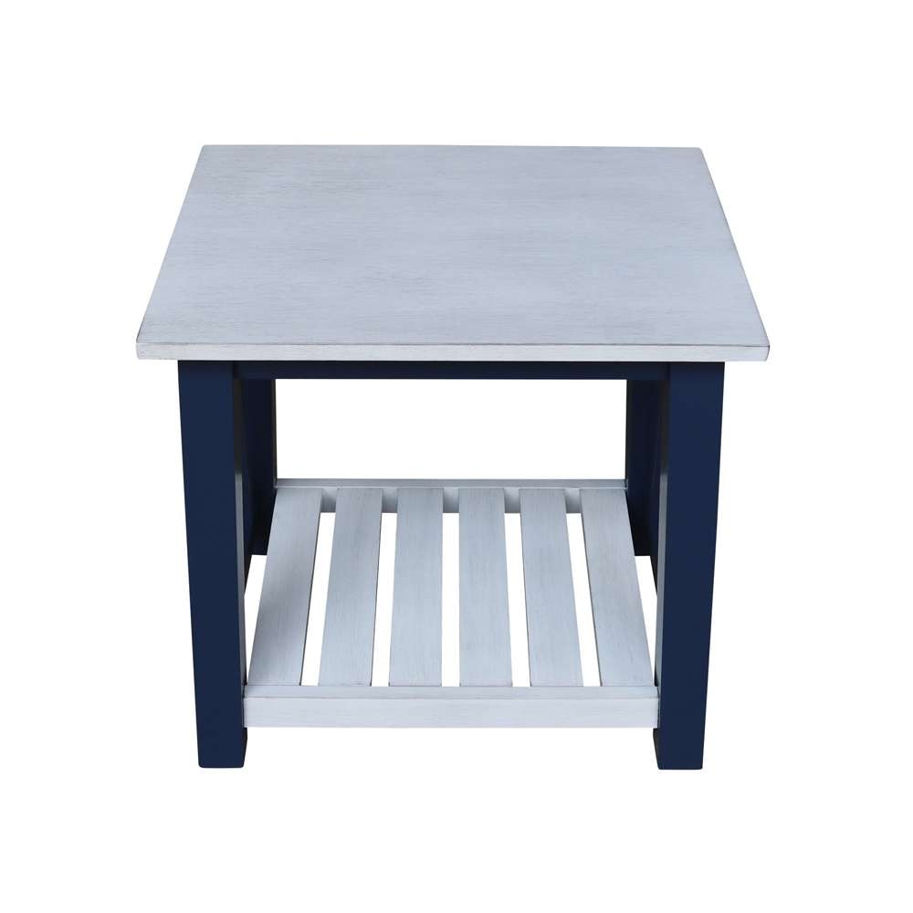 International Concepts - Surrey End Table in Blue/Antiqued Chalk Finish - OT62-16E veiw 8