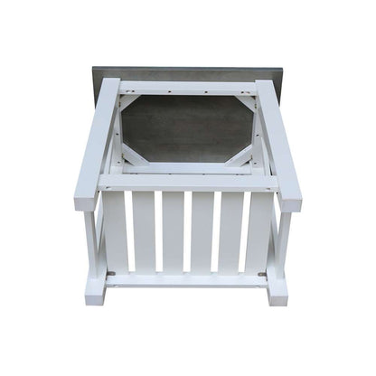 International Concepts - Surrey End Table in White/Heather Gray Finish - OT05-16E veiw 7