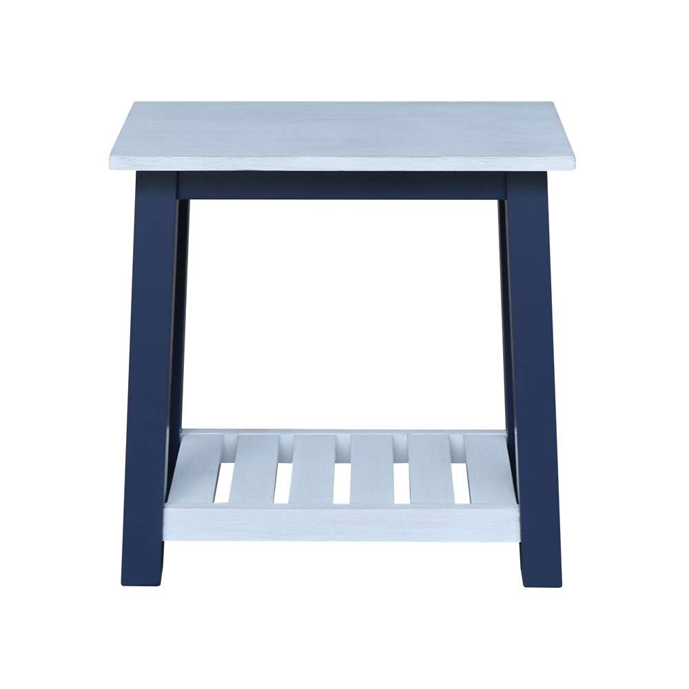 International Concepts - Surrey Side Table in Blue/Antiqued Chalk Finish - OT62-16E2 veiw 3