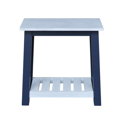 International Concepts - Surrey Side Table in Blue/Antiqued Chalk Finish - OT62-16E2 veiw 3