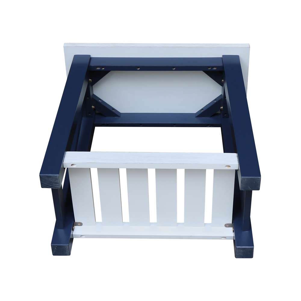 International Concepts - Surrey Side Table in Blue/Antiqued Chalk Finish - OT62-16E2 veiw 7