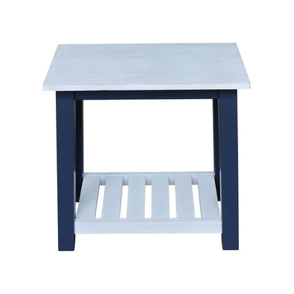 International Concepts - Surrey Side Table in Blue/Antiqued Chalk Finish - OT62-16E2 veiw 8