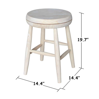 International Concepts - Swivel Scooped Seat Stool - 18inSH - 1S-818SW veiw 2