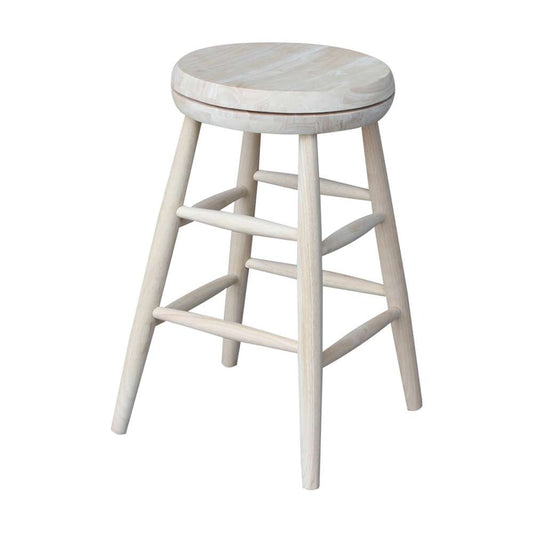 International Concepts - Swivel Scooped Seat Stool - 24inSH - 1S-824SW veiw 1