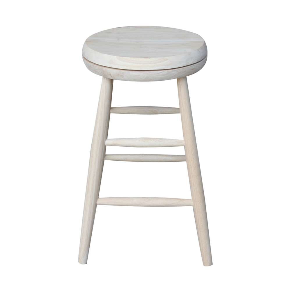 International Concepts - Swivel Scooped Seat Stool - 24inSH - 1S-824SW veiw 3