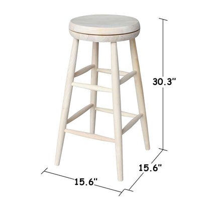 International Concepts - Swivel Scooped Seat Stool - 30inSH - 1S-830SW veiw 3