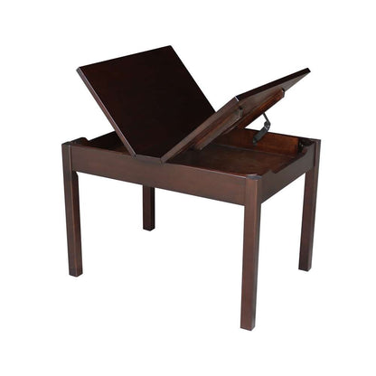 International Concepts - Table with Lift Up Top For Storage in Rich Mocha Finish - JT15-2532L veiw 7