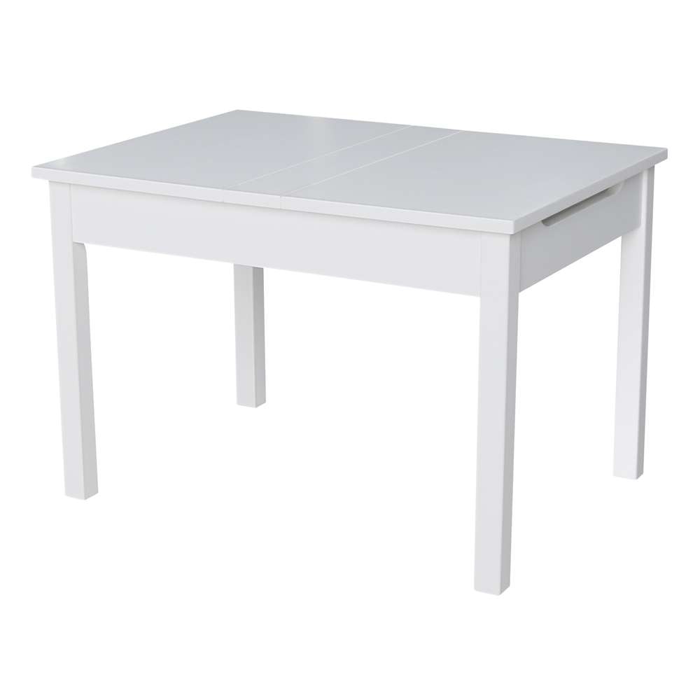 International Concepts - Table with Lift Up Top For Storage in White Finish - JT08-2532L veiw 1