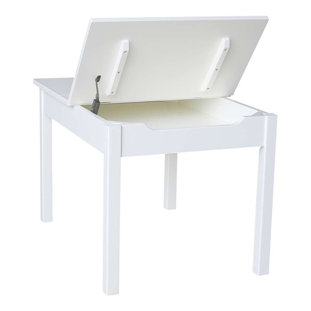 International Concepts - Table with Lift Up Top For Storage in White Finish - JT08-2532L veiw 2