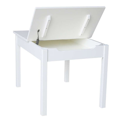 International Concepts - Table with Lift Up Top For Storage in White Finish - JT08-2532L veiw 2