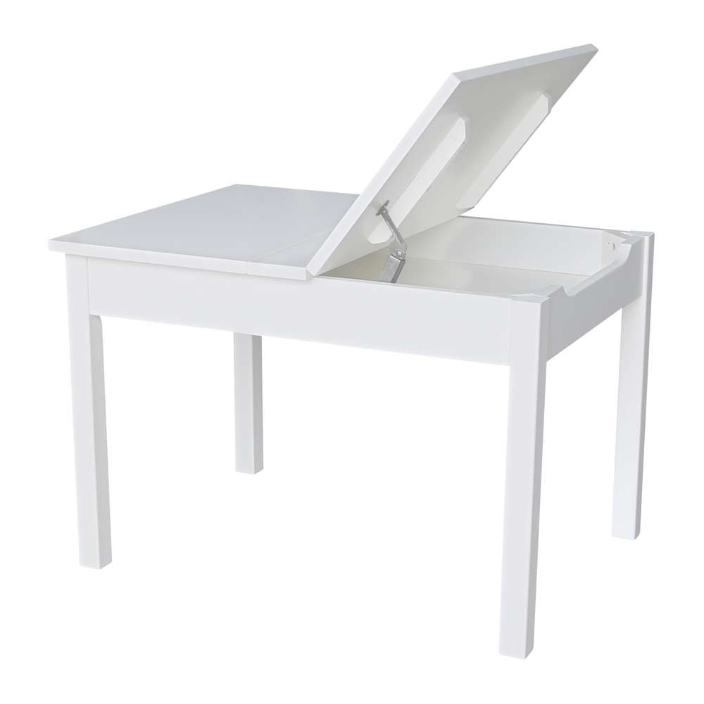 International Concepts - Table with Lift Up Top For Storage in White Finish - JT08-2532L veiw 6