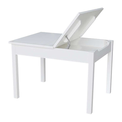 International Concepts - Table with Lift Up Top For Storage in White Finish - JT08-2532L veiw 6