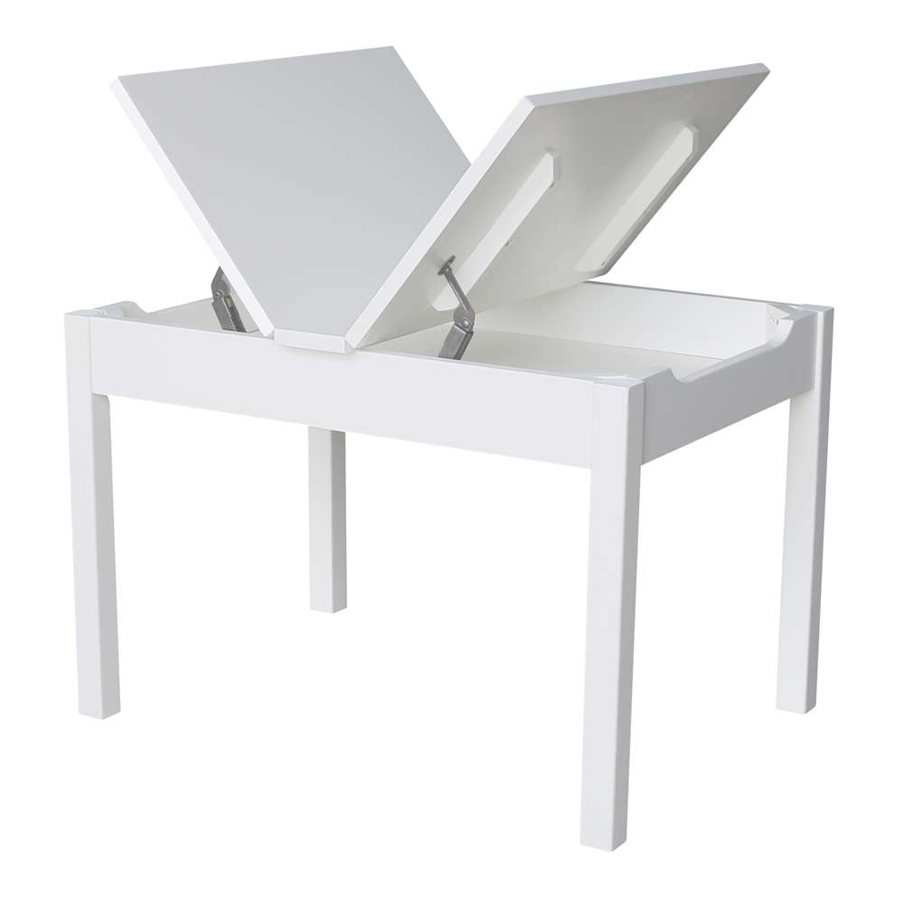 International Concepts - Table with Lift Up Top For Storage in White Finish - JT08-2532L veiw 7