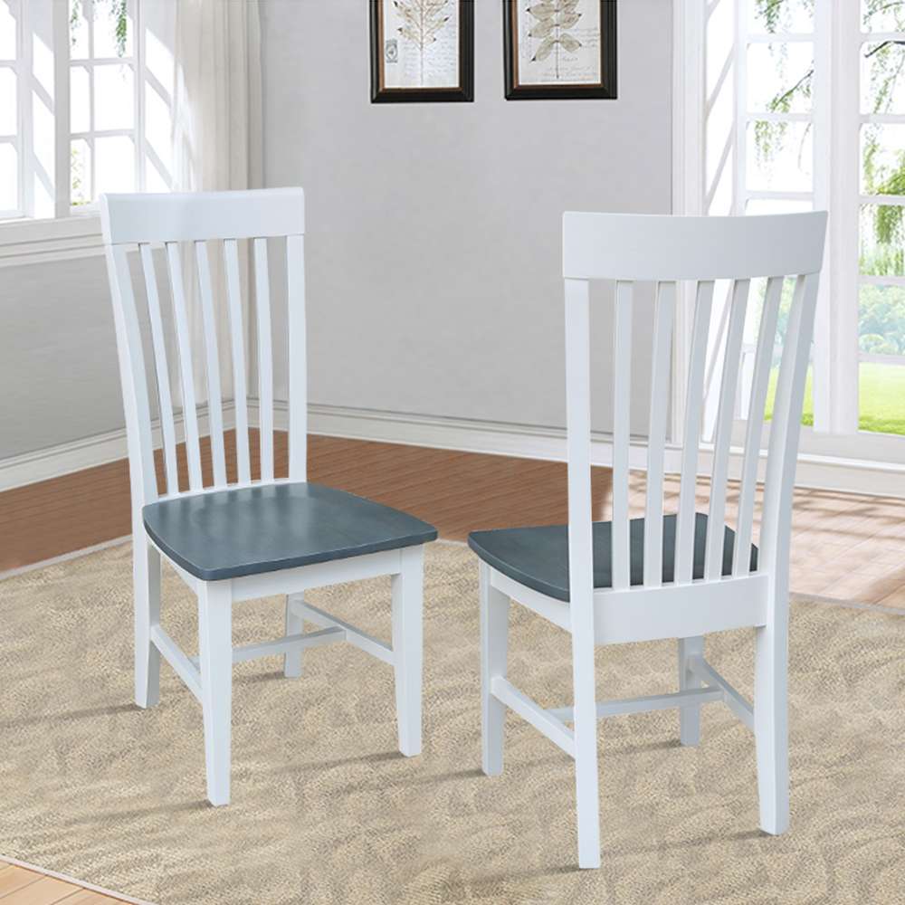 International Concepts - Tall Mission Chair in White/Heather Gray Finish (Set of 2) - C05-465P veiw 5