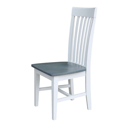 International Concepts - Tall Mission Chair in White/Heather Gray Finish (Set of 2) - C05-465P veiw 6