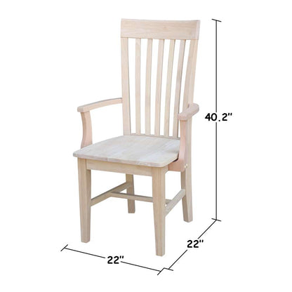 International Concepts - Tall Mission Chair with Arms - C-465A veiw 3