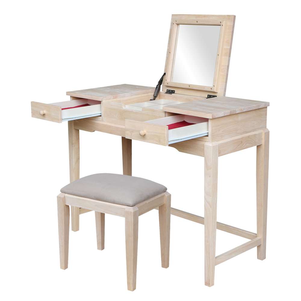 International Concepts - Vanity Table with Vanity Bench - K-BE-2-DT-2 veiw 2