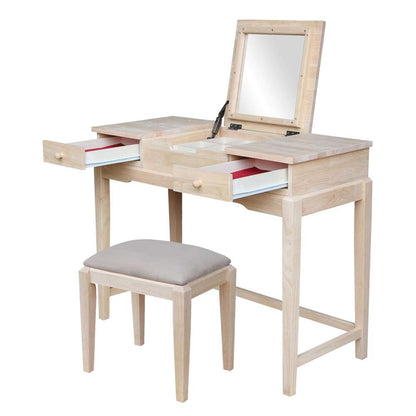 International Concepts - Vanity Table with Vanity Bench - K-BE-2-DT-2 veiw 2