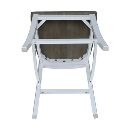International Concepts - Verona Counter Height Stool - 24inSH in White/Heather Gray Finish - S05-1702 veiw 8