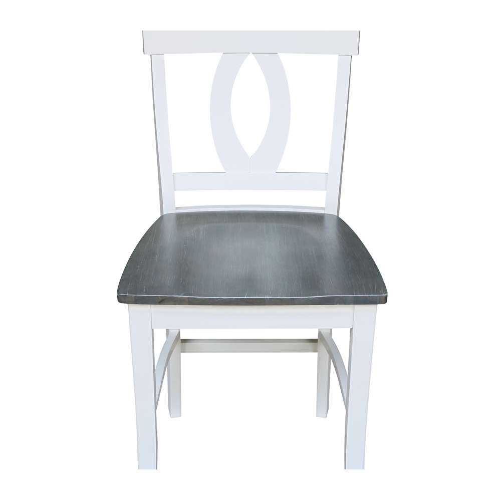 International Concepts - Verona Counter Height Stool - 24inSH in White/Heather Gray Finish - S05-1702 veiw 9