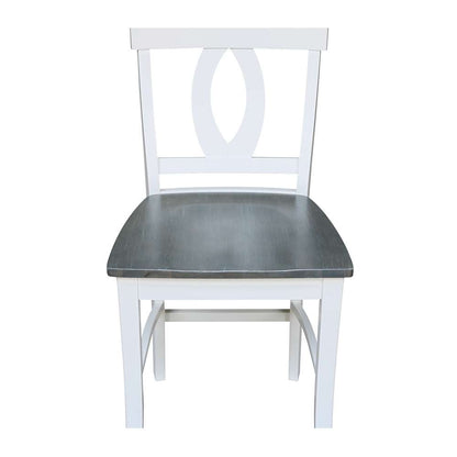 International Concepts - Verona Counter Height Stool - 24inSH in White/Heather Gray Finish - S05-1702 veiw 9