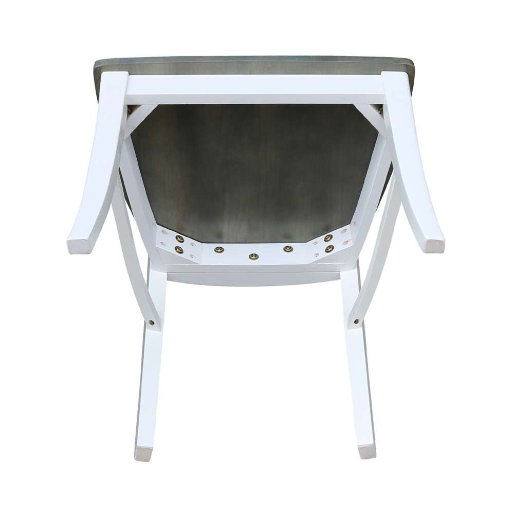 International Concepts - Vineyard Curved X Back Chair in White/Heather Gray Finish (Set of 2) - C05-14P veiw 8